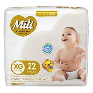 Fralda Mili Love&Care Premium Jumbo Xg - 22 Unidades