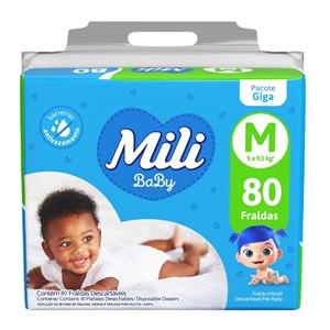 Fralda Mili Baby Giga M - 80 Unidades