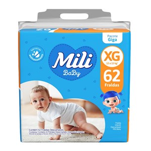 Fralda Mili Baby Giga Xg - 62 Unidades