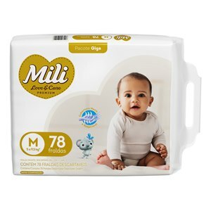 Fralda Mili Love&Care Premium Giga M - 78 Unidades