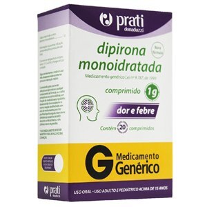 DIPIRONA 1G 20 COMPRIMIDOS- PRATI DONADUZZI - GENÉRICO