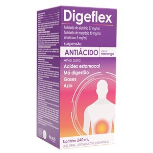 HIDRÓXIDO DE ALUMÍNIO + HIDRÓXIDO DE MAGNÉSIO + SIMETICONA - DIGEFLEX MORANGO 240ML