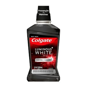 ENXAGUATÓRIO COLGATE LUMINOUS WHITE CARVÃO 500ML