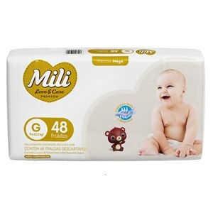 Fralda Mili Love&Care Premium Mega G - 48 Unidades