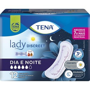 ABSORVENTE GERIÁTRICO TENA LADY DISCREET DIA E NOITE 12 UNIDADES