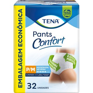 Roupa Íntima Descartável Tena Pants Confort P/M - 32 Unidades