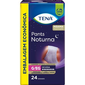 Roupa Íntima Descartável Tena Pants Noturna G/Eg - 24 Unidades