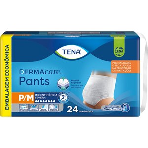 Roupa Íntima Descartável Tena Dermacare Pants P/M - 24 Unidades
