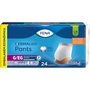 Roupa Íntima Descartável Tena Dermacare Pants G/Eg - 24 Unidades