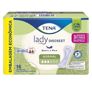 Absorvente Para Incontinência Urinária Tena Lady Discreet Normal Duo - 16 Unidades