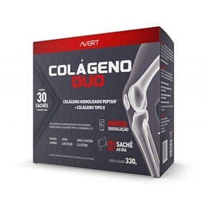 COLÁGENO TIPO I + TIPO Il - COLÁGENO DUO 11G 30 SACHÊS