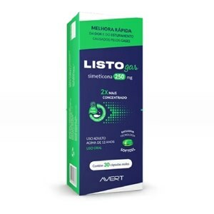 SIMETICONA - LISTOGAS 250MG 30 CÁPSULAS