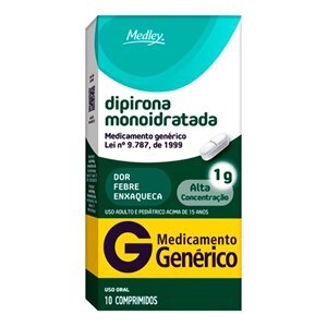 DIPIRONA 1G 10 COMPRIMIDOS - MEDLEY - GENÉRICO