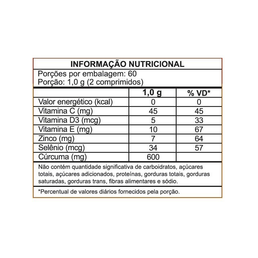 CÚRCUMA + C, D, E, ZINCO E SELÊNIO FITOBRASIL 120 CÁPSULAS