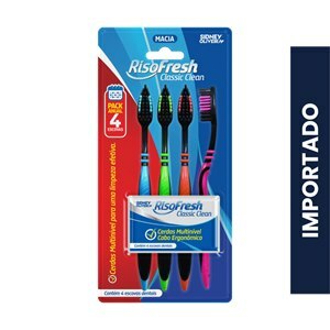 Escova De Dente Risofresh Classic Clean Sidney Oliveira - 4 Unidades