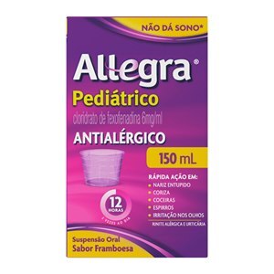 Antialérgico Allegra Suspensão 6Mg/Ml Pediátrico Copo 150Ml