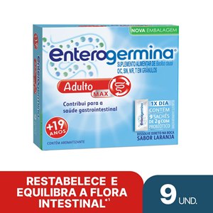 Probiótico - Enterogermina Sabor Laranja 9 Sachês De 2G