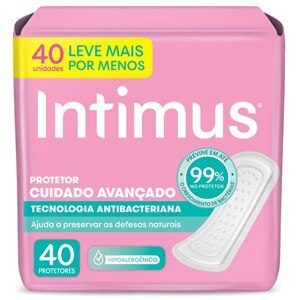 Protetor Diário Intimus Antibacteriana Sem Abas - 40 Unidades