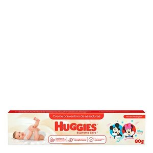 CREME PREVENTIVO ASSADURAS HUGGIES SUPREME CARE ÓLEO DE AMÊNDOAS 80G