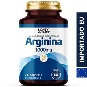 Arginina 1000Mg 60 Cápsulas União Europeia Sidney Oliveira
