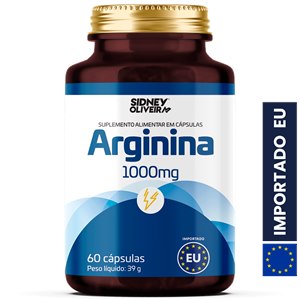 Arginina 1000Mg 60 Cápsulas União Europeia Sidney Oliveira