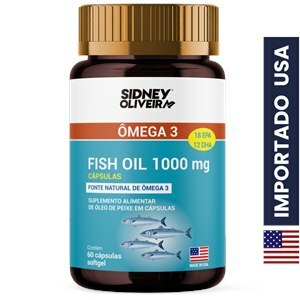 Ômega 3 1000Mg Made In Usa 60 Cápsulas Sidney Oliveira 