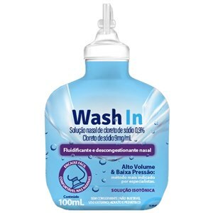 WASH IN SOLUÇÃO NEBULIZAÇÃO E LAVAGEM DE FERIMENTOS CLORETO SÓDIO 0,9% 100ML