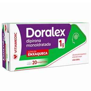 Dipirona - Doralex 1g 20 Comprimidos