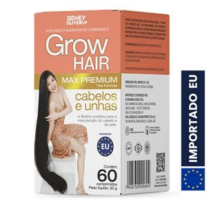 Grow Hair Max Premium 60 Comprimidos União Europeia Sidney Oliveira