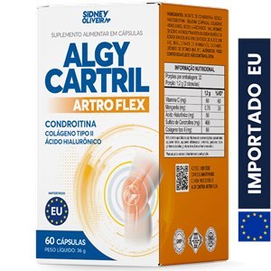 Algy Cartril Artro Flex 60 Cápsulas União Europeia Sidney Oliveira
