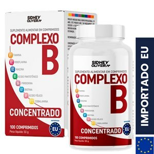 COMPLEXO B CONCENTRADO 100 COMPRIMIDOS UNIÃO EUROPEIA SIDNEY OLIVEIRA 