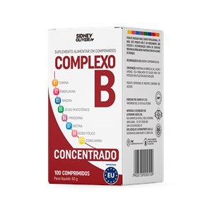 COMPLEXO B CONCENTRADO 100 COMPRIMIDOS UNIÃO EUROPEIA SIDNEY OLIVEIRA 