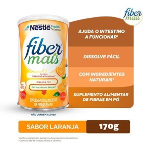Fiber Mais Regulador Intestinal Sabor Laranja 170g