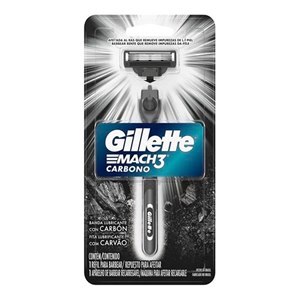 APARELHO BARBEAR GILLETTE MACH 3 CARBONO 1 UNIDADE