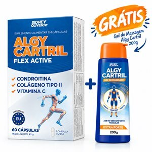 Colágeno Tipo Il + Condroitina + Vitamina C Algy Cartril Flex Active 60 Cápsulas União Europeia Sidney Oliveira - Validade Dezembro/2026