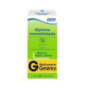 DIPIRONA 1G 10 COMPRIMIDOS - TEUTO - GENÉRICO