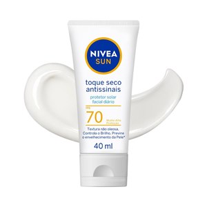 Protetor Solar Facial Nivea Sun Fps 70 Toque Seco Antissinais 40Ml