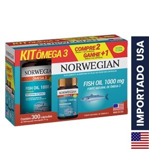 Ômega 3 1000Mg Norwegian Kit Made In Usa Compre 2 Com 120 Cápsulas E Ganhe 1 Com 60 Cápsulas Sidney Oliveira