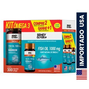 Ômega 3 1000Mg Kit Made In Usa Compre 2 Com 120 Cápsulas E Ganhe 1 Com 60 Cápsulas Sidney Oliveira