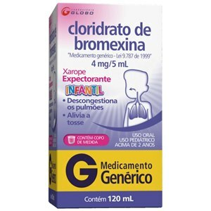 BROMEXINA XAROPE PEDIÁTRICO 120ML - GLOBO - GENÉRICO