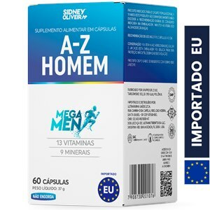 A-Z Homem Mega Men 60 Cápsulas União Europeia Sidney Oliveira