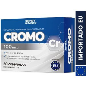 Cromo 100Mcg 60 Comprimidos União Europeia Sidney Oliveira