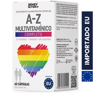 A-Z Multivitamínico 60 Cápsulas União Europeia Sidney Oliveira - Brinde Grátis