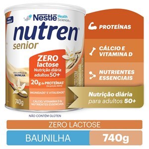 Nutren Senior 50+ Zero Lactose Sabor Baunilha 740G