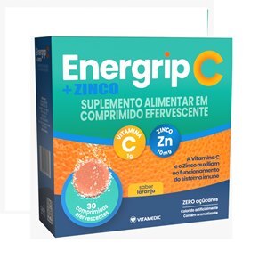 VITAMINA C + ZINCO - ENERGRIP C 1G + 10MG 30 COMPRIMIDOS EFERVESCENTES