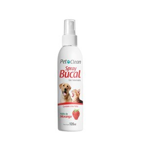 SPRAY BUCAL MORANGO PARA CÃES E GATOS 120ML