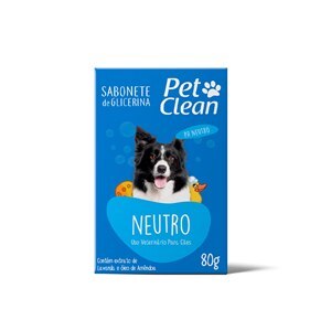 SABONETE GLICERINA NEUTRO PET CLEAN PARA CÃES 80G