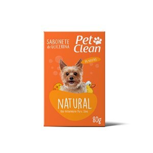 SABONETE GLICERINA NATURAL PET CLEAN PARA CÃES 80G