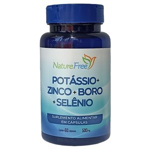 POTÁSSIO + ZINCO + BORO + SELÊNIO 60 CÁPSULAS