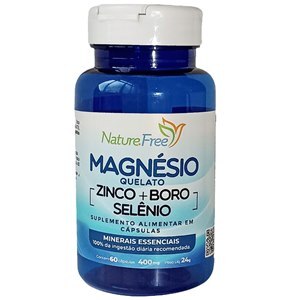 MAGNÉSIO QUELATO + BORO + ZINCO + SELÊNIO 60 CÁPSULAS